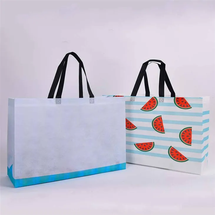 Rpet tsis woven shopper-tshav kub khi seams